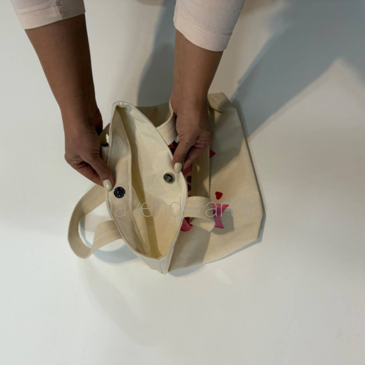 توت بگ کتان با نقاشی پارچه طرح اردک سوار بر اسکیت