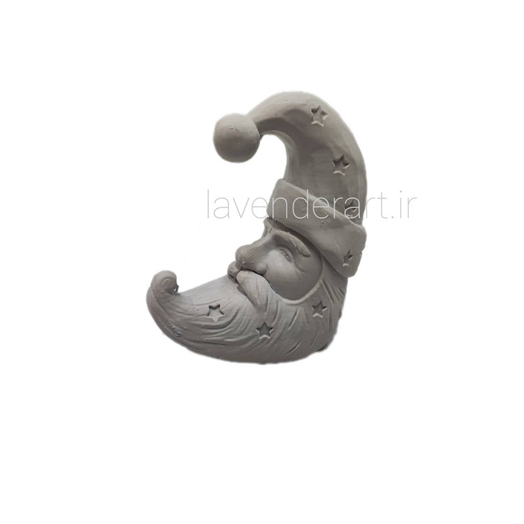 مجسمه پلی استر خام بابانوئل ماه ارتفاع 21 سانتی متر