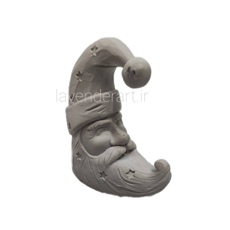 مجسمه پلی استر خام بابانوئل ماه ارتفاع 21 سانتی متر