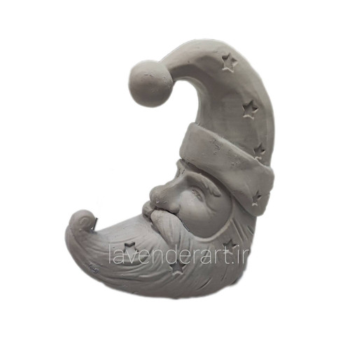 مجسمه پلی استر خام بابانوئل ماه ارتفاع 21 سانتی متر