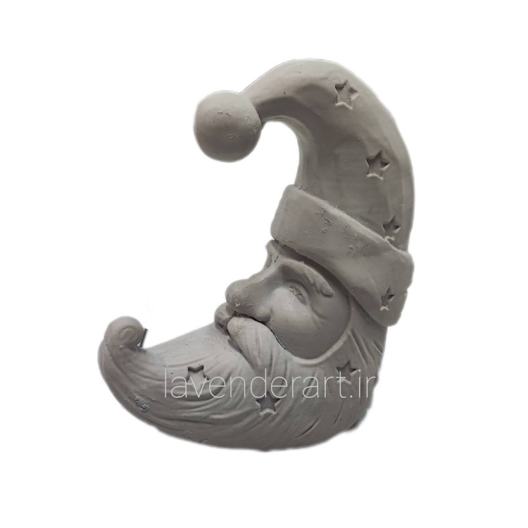 مجسمه پلی استر خام بابانوئل ماه ارتفاع 21 سانتی متر