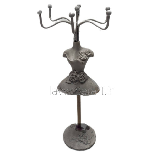 آویز یا استند زیورآلات پلی استر خام طرح زن ارتفاع 23 سانتی متر