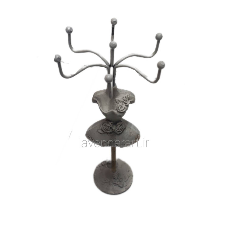 آویز یا استند زیورآلات پلی استر خام طرح زن ارتفاع 23 سانتی متر