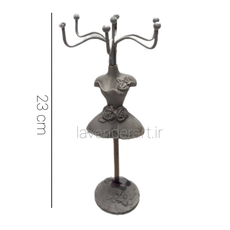 آویز یا استند زیورآلات پلی استر خام طرح زن ارتفاع 23 سانتی متر