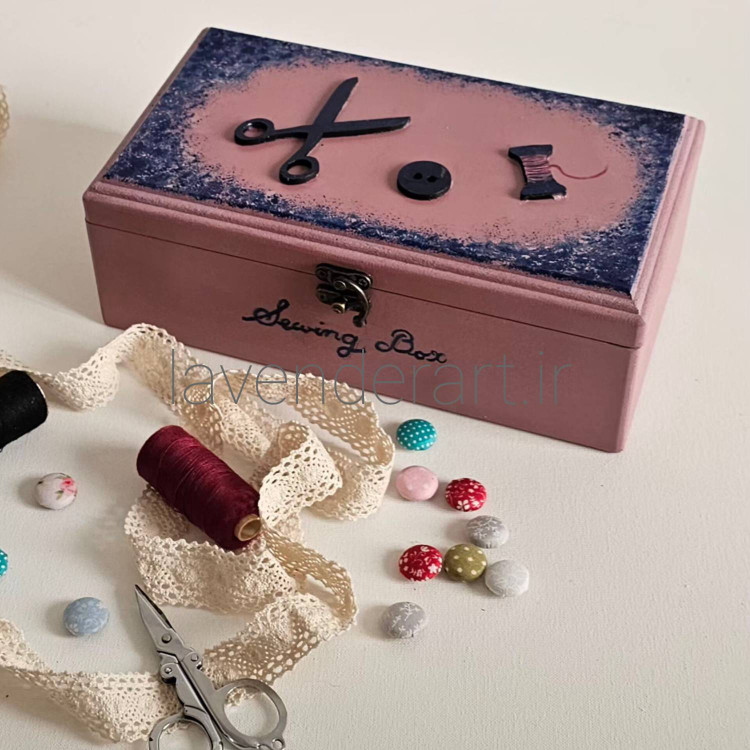 جعبه کیت خیاطی دارای سه قسمت سایز 15*25*8 سانتی متر