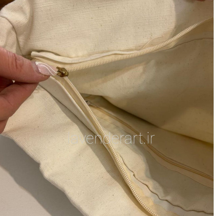 توت بگ کتان با نقاشی پارچه طرح خرگوش کتابخوان