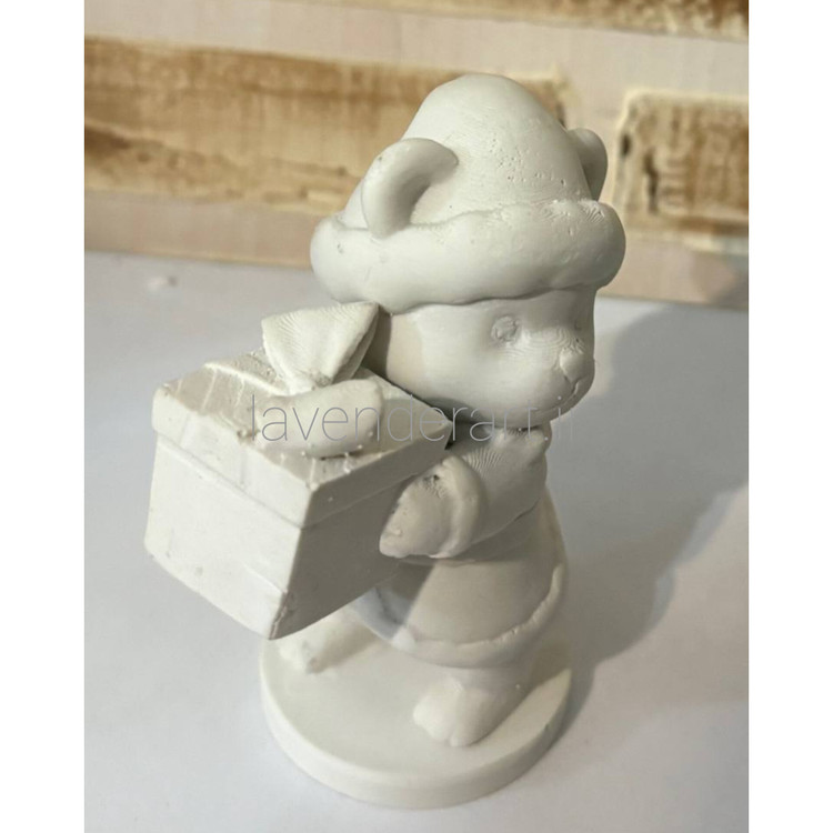 مجسمه پلی استر خام طرح خرس ولنتاین نقلی کادو به دست