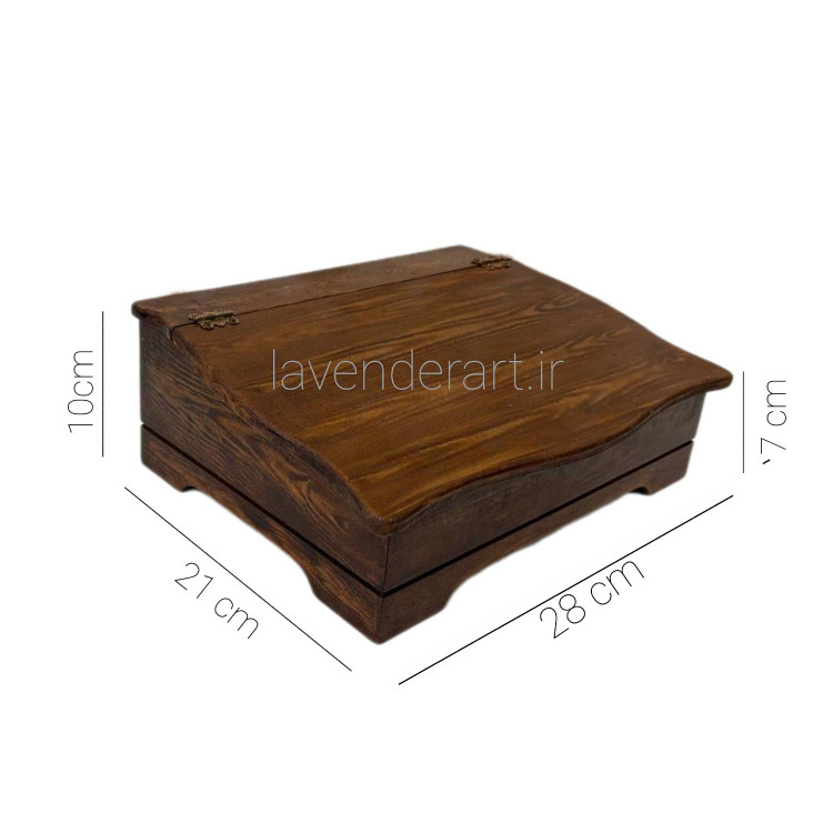جعبه تیبگ چوبی چهار خانه طرح چوب