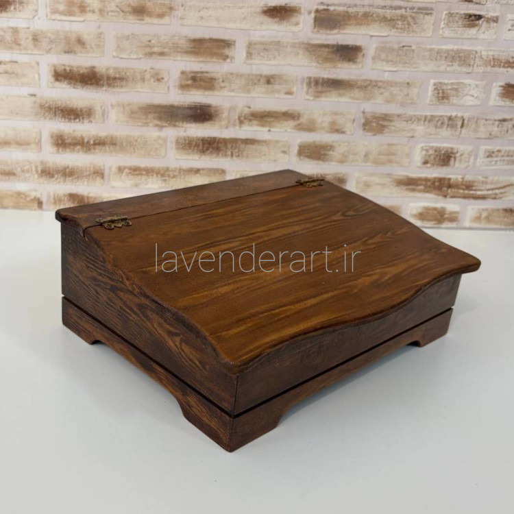 جعبه تیبگ چوبی چهار خانه طرح چوب