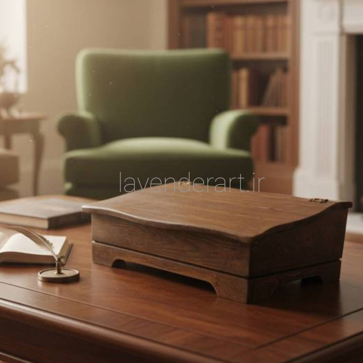جعبه تیبگ چوبی چهار خانه طرح چوب