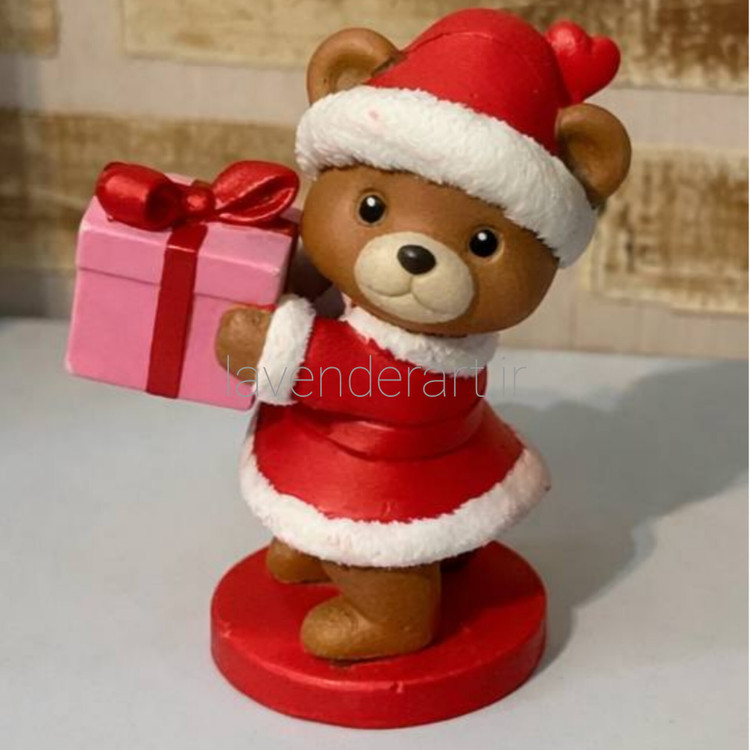 مجسمه پلی استر خام طرح خرس ولنتاین نقلی کادو به دست