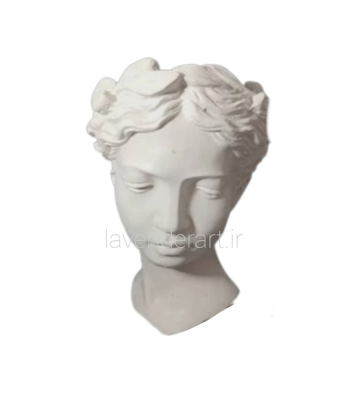 مجسمه گلدانی پلی استر خام سردیس آتنا 25*12 سانتی متر