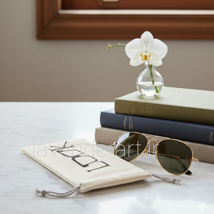 جا عینکی پارچه ای فانتزی با نقاشی دستی طرح look