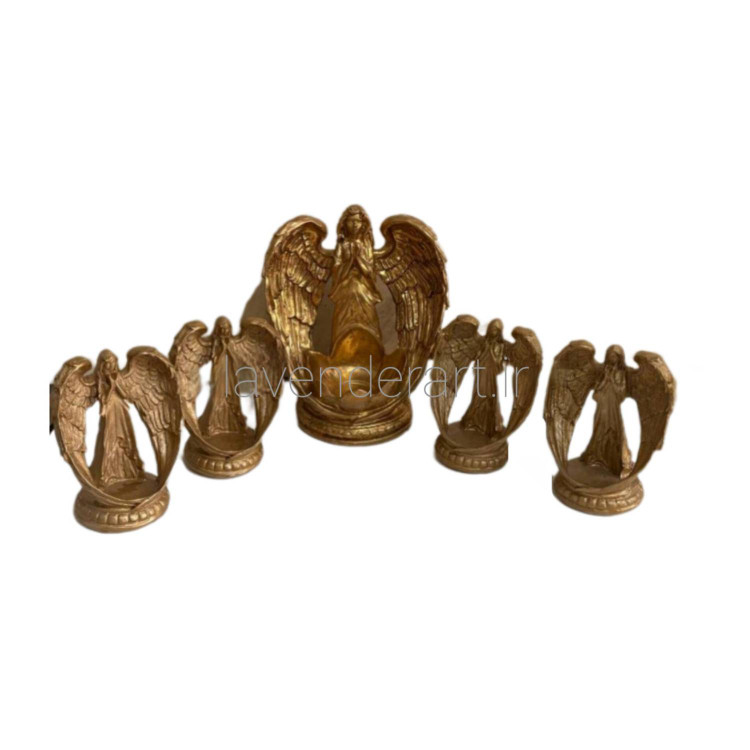 ست 5 عددی هفت سین پلی استر طرح فرشته نگهبان