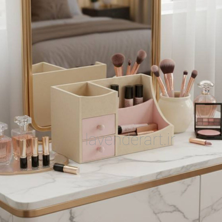 استند چوبی خام رومیزی لوازم آرایش، زیورآلات و ...