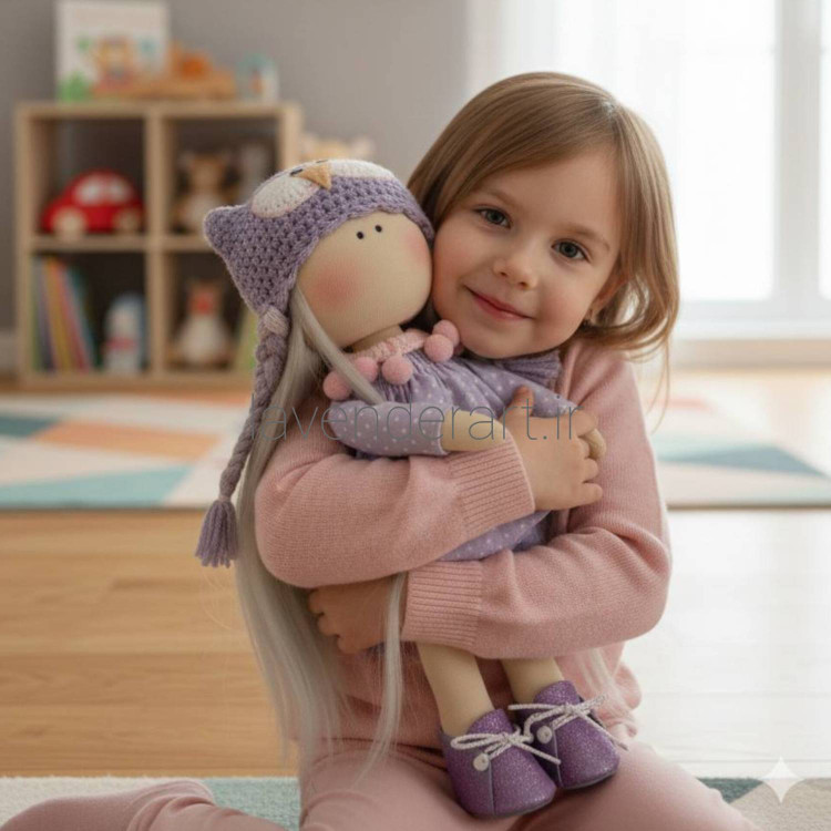 عروسک روسی دستساز پارچه ای مدل دل آرا