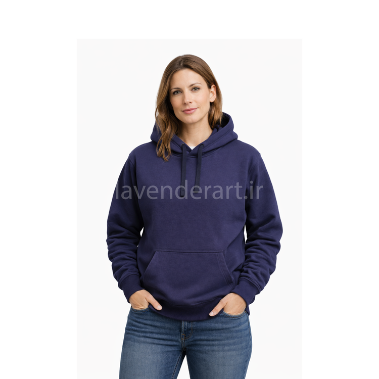 هودی اسپرت ساده سرمه ای
