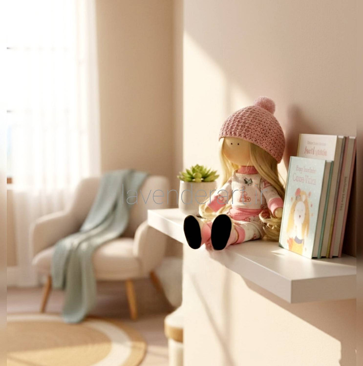 عروسک روسی دستساز پارچه ای مدل ترنم قد 30 سانتی متر