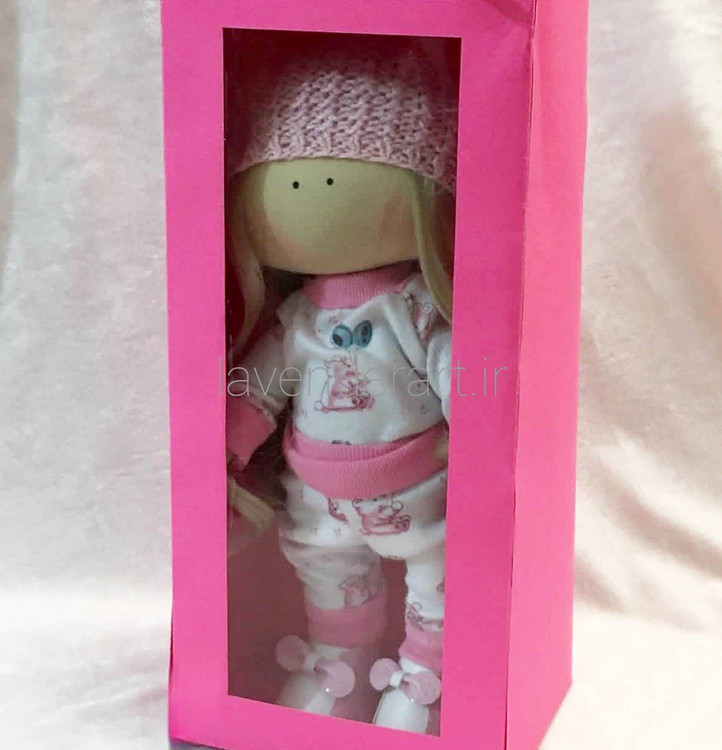 عروسک روسی دستساز پارچه ای مدل ترنم قد 30 سانتی متر