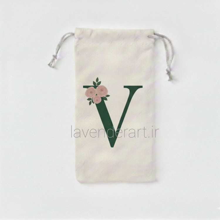 جا عینکی پارچه ای فانتزی با نقاشی دستی طرح حروف الفبا