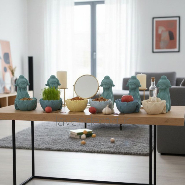 ظرف هفت سین عروسکی پلی استر خام