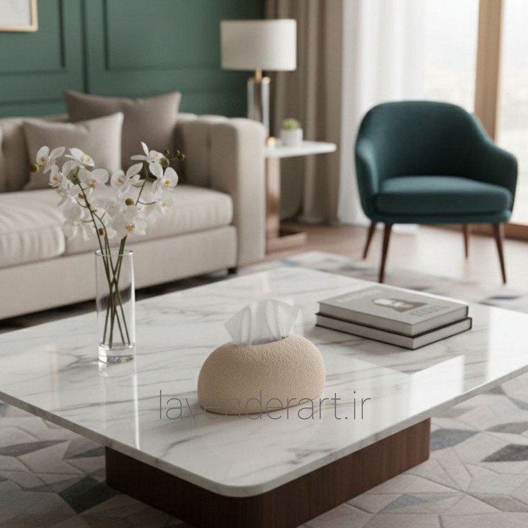 جعبه دستمال کاغذی پلی استر خام 9*18