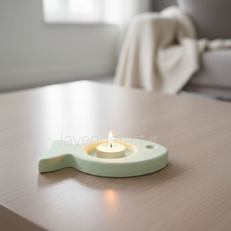 ظرف سنگ مصنوعی خام طرح ماهی 16*10 سانتی متر