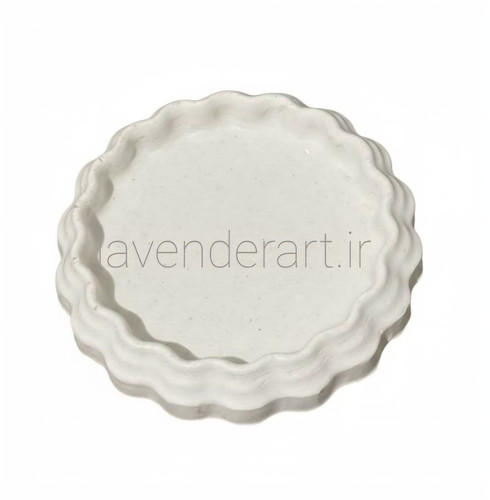 ظرف هفت سین سنگ مصنوعی خام طرح رقص موج با قطر 12 سانتی متر
