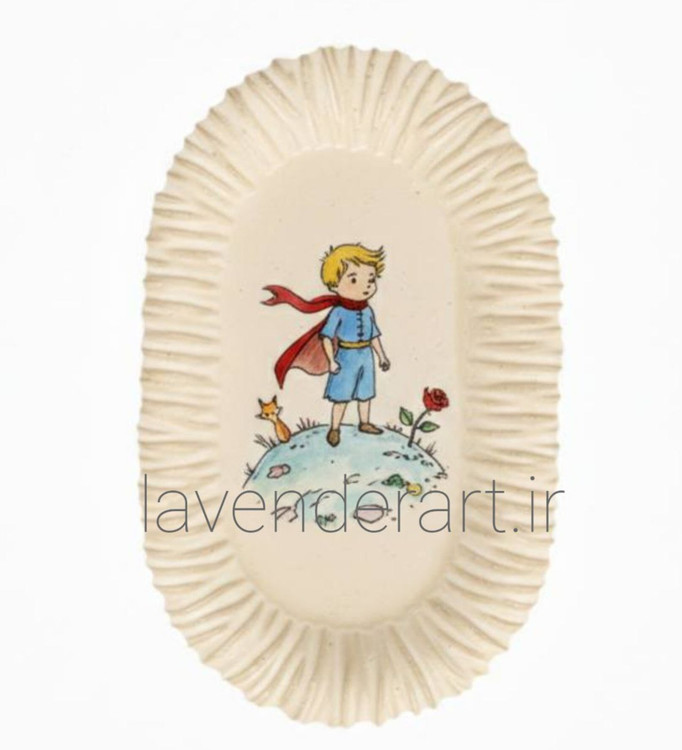 دیوارکوب قاب دار سنگ مصنوعی با نقاشی رنگ و روغن شازده کوچولو