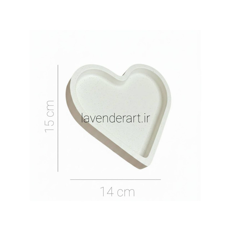 ظرف هفت سین سنگ مصنوعی خام طرح قلب با ابعاد 15*14 سانتی متر