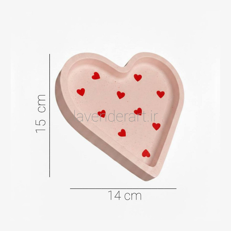 ظرف هفت سین سنگ مصنوعی طرح قلب با ابعاد 14*15 سانتی متر