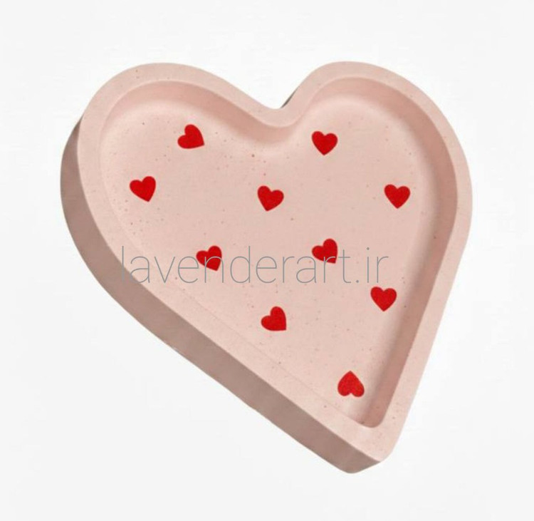 ظرف هفت سین سنگ مصنوعی طرح قلب با ابعاد 14*15 سانتی متر