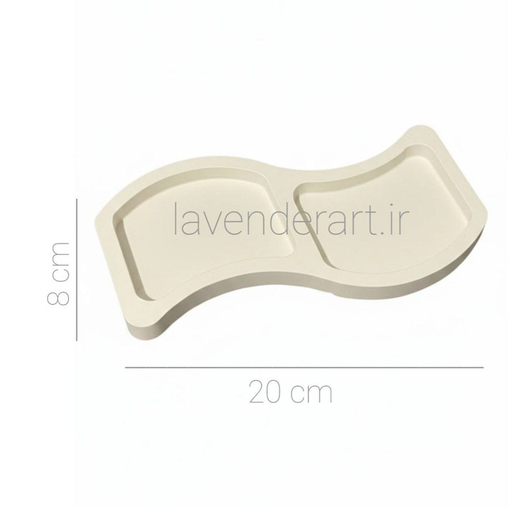 ظرف هفت سین سنگ مصنوعی خام طرح آوای موج با ابعاد 20*8 سانتی متر