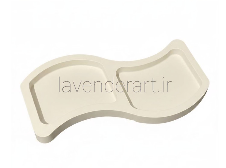 ظرف هفت سین سنگ مصنوعی خام طرح آوای موج با ابعاد 20*8 سانتی متر