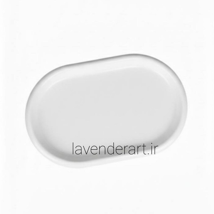 ظرف هفت سین سنگ مصنوعی خام طرح بیضی مینیمال با ابعاد 10*19 سانتی متر