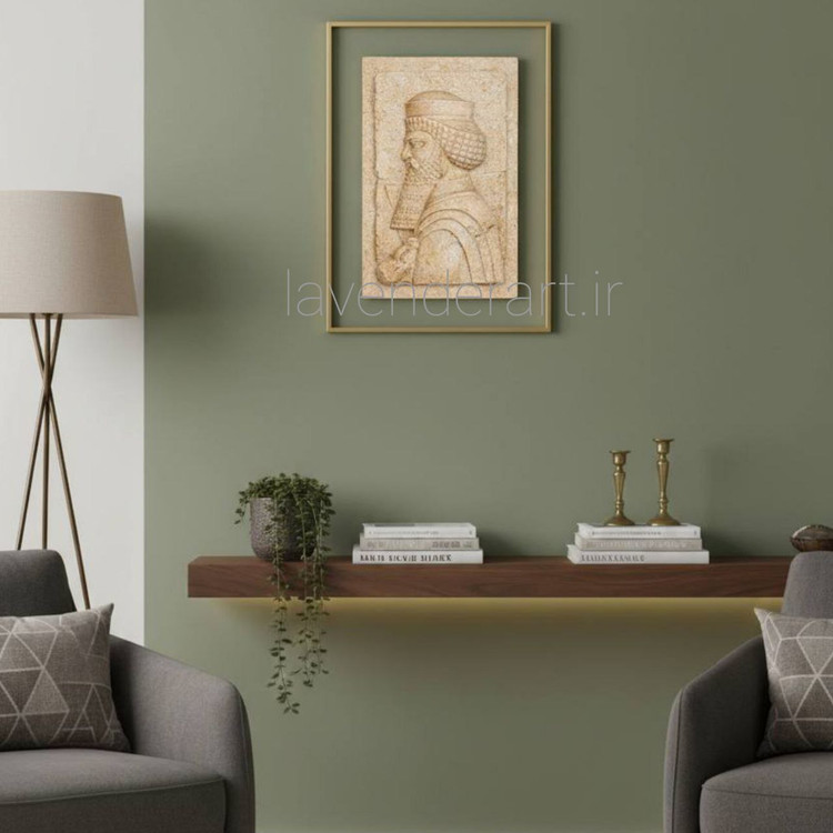 کتیبه سنگ مصنوعی خام طرح نقش برجسته هخامنشی ابعاد 19*12