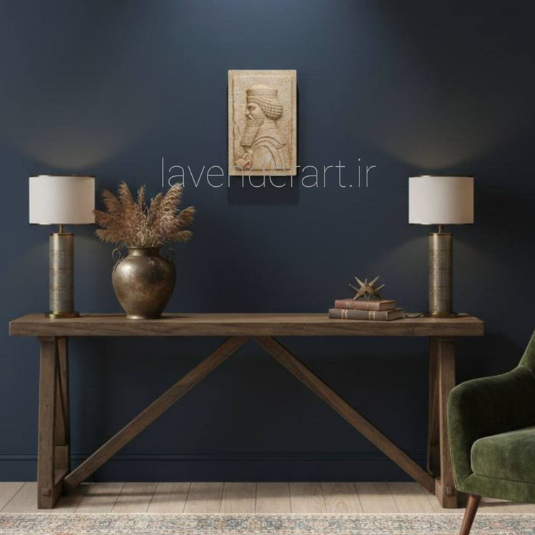 کتیبه سنگ مصنوعی خام طرح نقش برجسته هخامنشی ابعاد 19*12