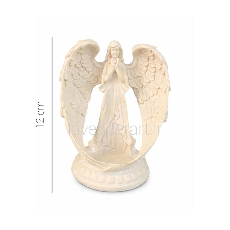 مجسمه پلی استر خام جای وارمر فرشته نگهبان ارتفاع 12 سانتی متر