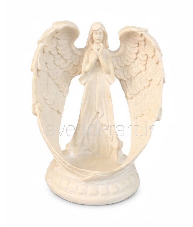 مجسمه پلی استر خام جای وارمر فرشته نگهبان ارتفاع 12 سانتی متر