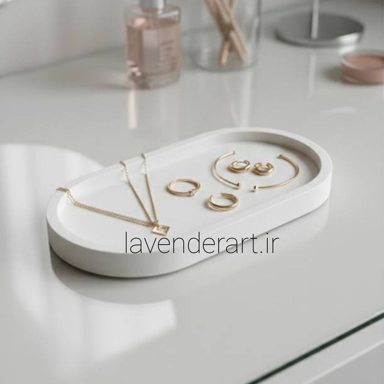 ظرف هفت سین سنگ مصنوعی بیضی طرح سنگ با ابعاد 10*19 سانتی متر