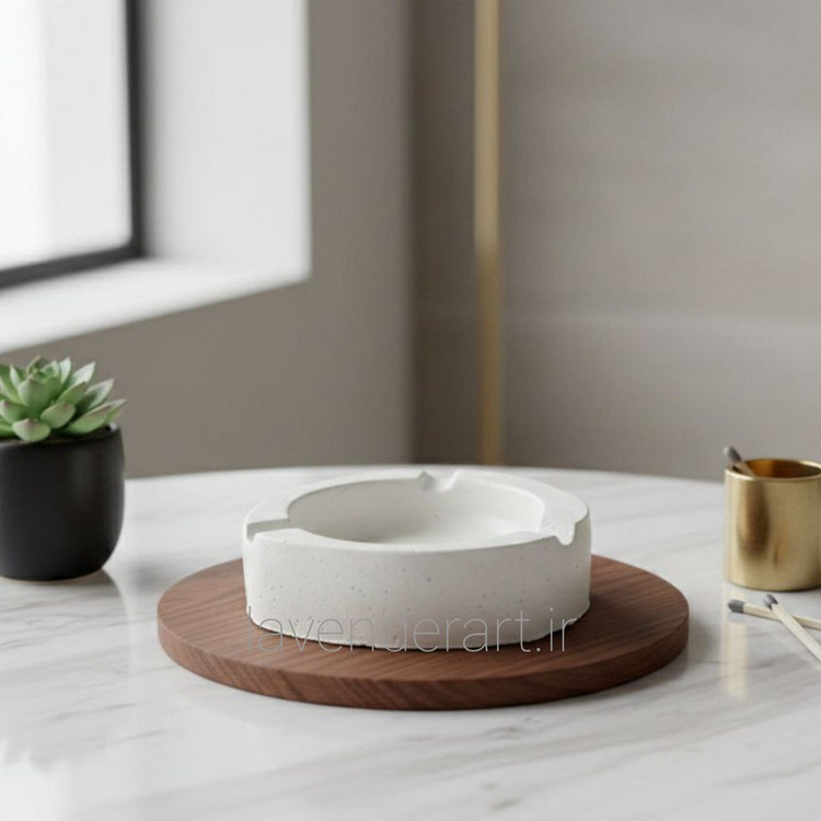 زیرسیگاری سنگ مصنوعی طرح سپید