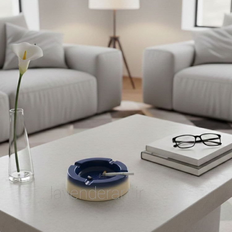 زیرسیگاری سنگ مصنوعی طرح سپید