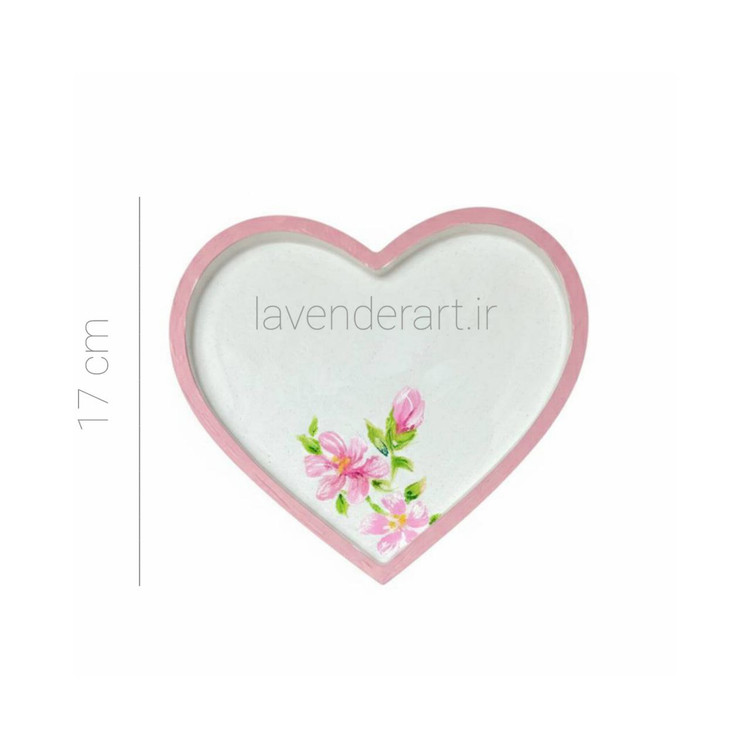 ظرف هفت سین سنگ مصنوعی با نقاشی شاخه گلی در دل 17 سانتی متر