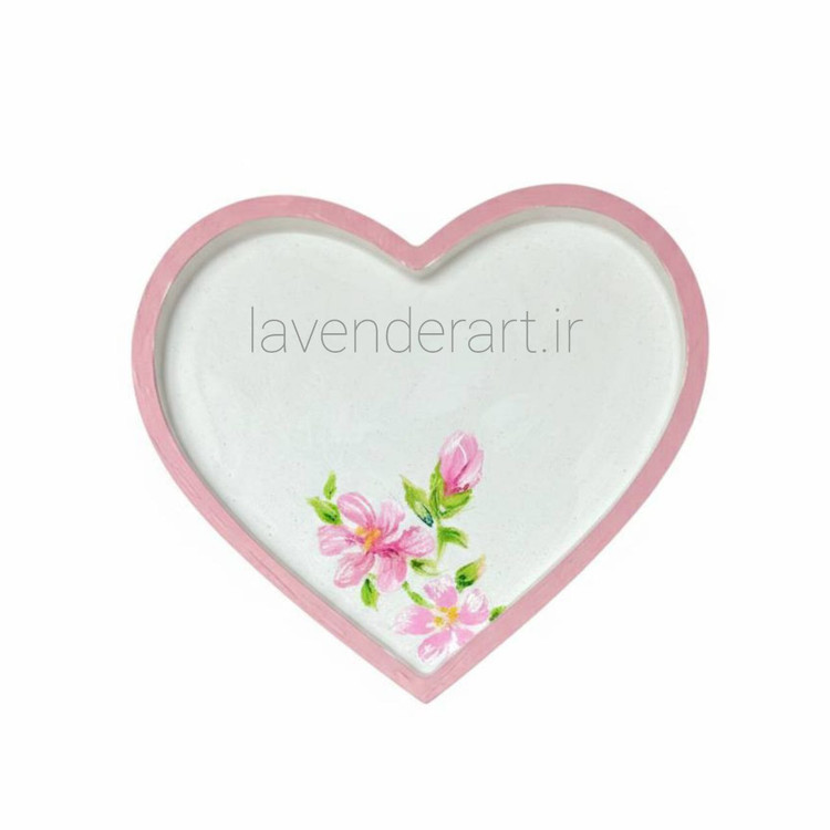 ظرف هفت سین سنگ مصنوعی با نقاشی شاخه گلی در دل 17 سانتی متر