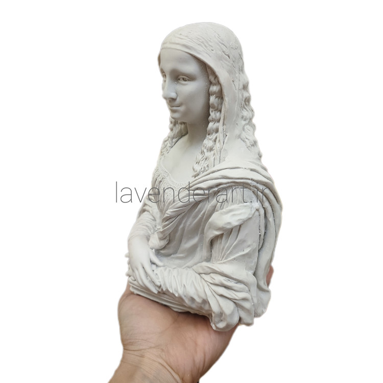 مجسمه پلی استر خام مونالیزا ارتفاع 23 سانتی متر