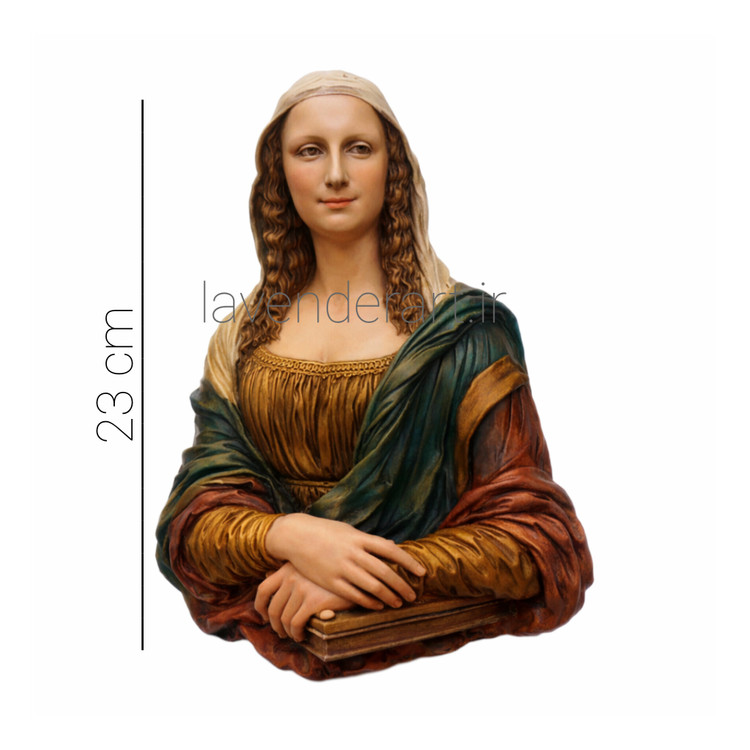 مجسمه پلی استر مونالیزا ارتفاع 23 سانتی متر
