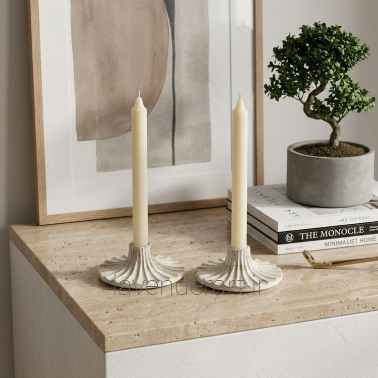 جاشمعی جفتی سنگ مصنوعی با پتینه طلایی