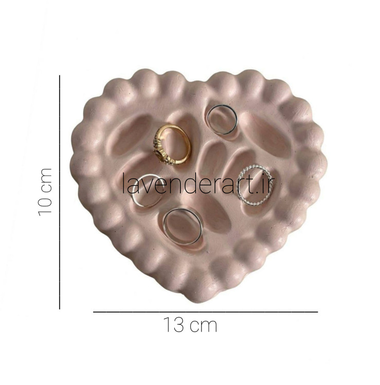 جاانگشتری و زیورآلات سنگ مصنوعی طرح قلب