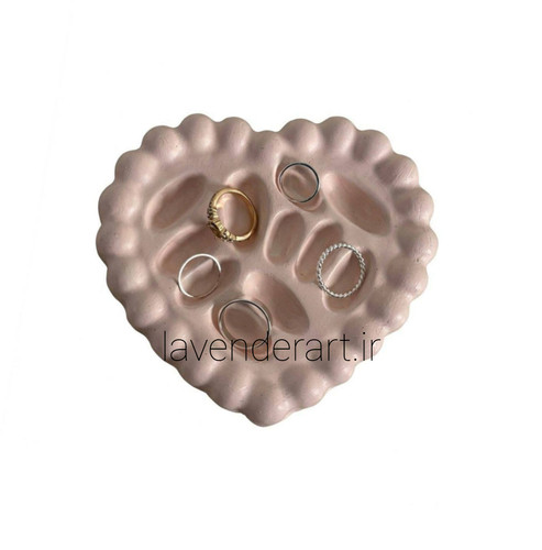 جاانگشتری و زیورآلات سنگ مصنوعی طرح قلب
