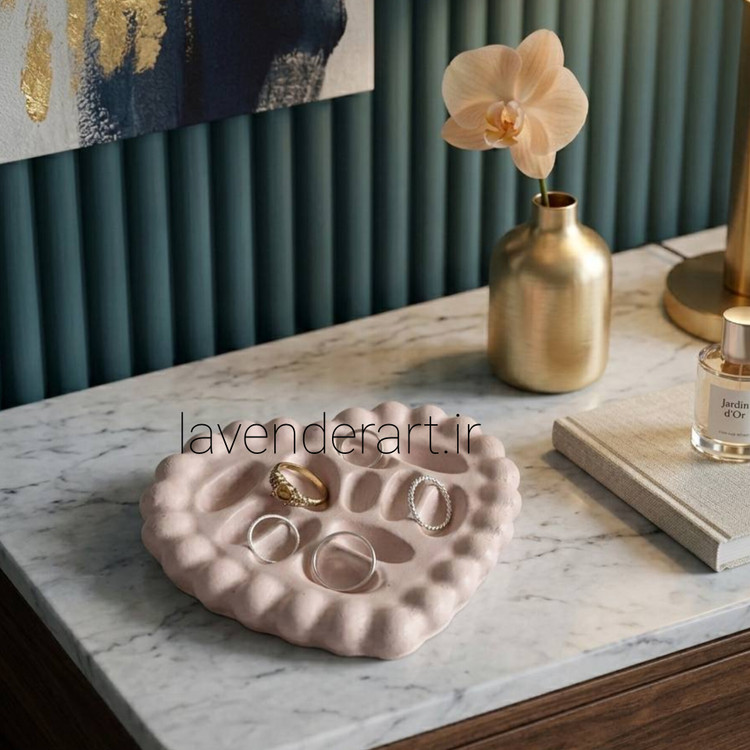 جاانگشتری و زیورآلات سنگ مصنوعی طرح قلب